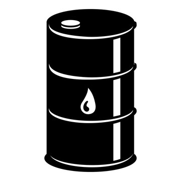 Barrel oil icon, simple black style