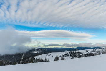 Winter clouds in the mountains