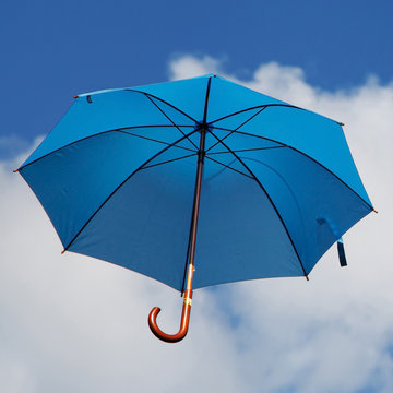 Blue Umbrella in the Sky