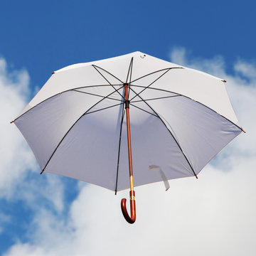 White Umbrella in the Sky