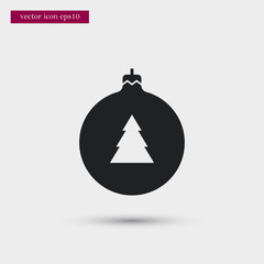 Fototapeta premium Xmas tree icon simple winter vector sign