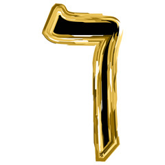 The golden letter Haf from the Hebrew alphabet. gold letter font Hanukkah. vector illustration on isolated background