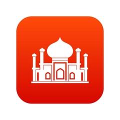 Mosque icon digital red