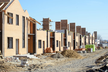 Newly built homes in a residential estate