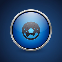 Push Button - Dark Blue Web Icon