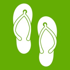 Beach thongs icon green