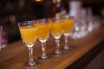 cocktails in the bar