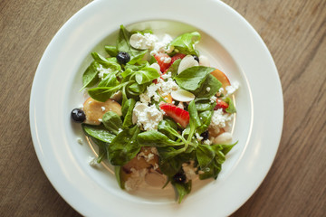 fruit salad with cheese
