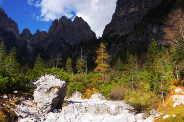 Alpine landscape in the Brenta Dolomites, Italy, Europe