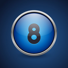 Push Button - Dark Blue Web Icon