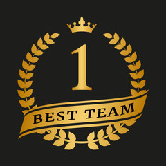 golden laurel wreath icon