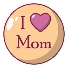 Love mother icon, cartoon style