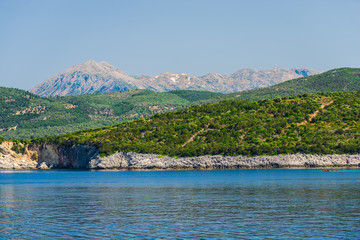 Costline in Lefkada island, greece