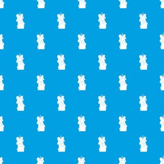 Naklejka premium Candle pattern seamless blue