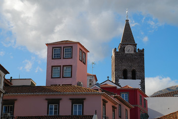 Tower of the Cathedral of Funchal, Madeira, Portugal