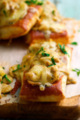 Mini Mushroom Tarts.style rustic.selective focus