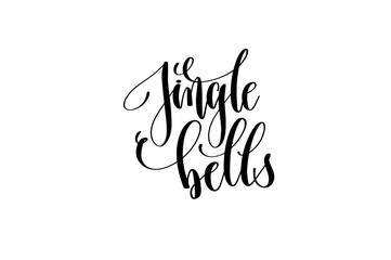 jingle bells - hand lettering inscription for christmas holidays