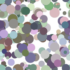 Repeating abstract chaotic dot background pattern - vector design from circles in colorful tones