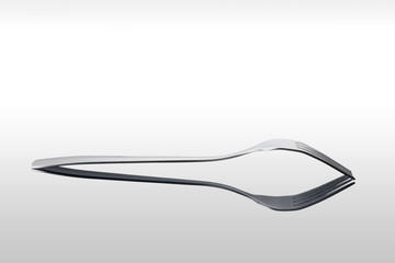 Fork and reflection isolated with clipping path