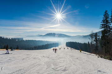 Winter ski resort 
