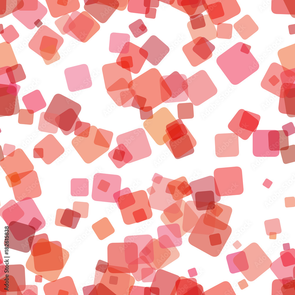 Poster repeating abstract geometric square pattern background - vector design from random rotated squares w