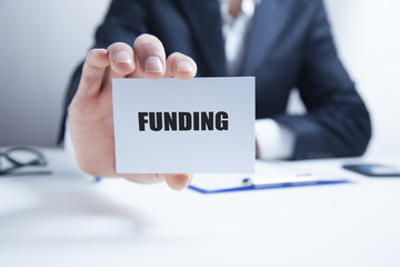 Obraz premium funding text on card