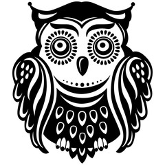 Stylized decorated owl