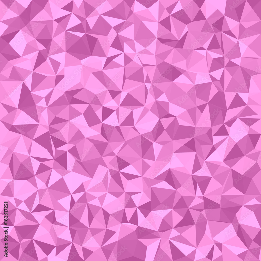 Poster triangle tiled pattern background - polygonal vector graphic design from pink triangles