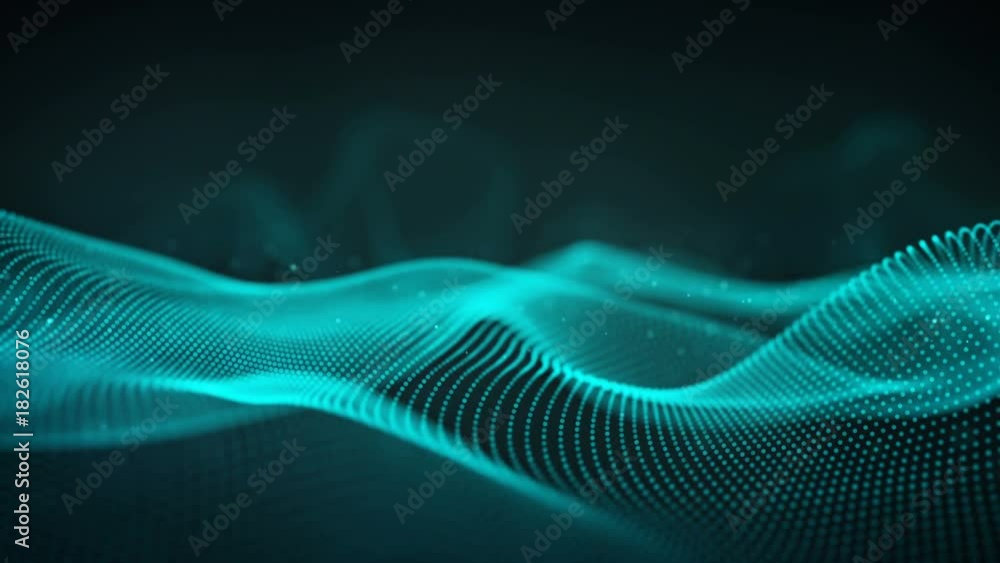 Aufkleber blue futuristic cyber surface. abstract science fiction concept. seamless loop 3d animation rendered