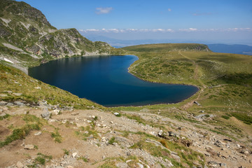 Amazing Landscape of The Kidney lake, The Seven Rila Lakes, Bulgaria