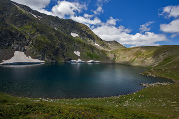 Obraz premium Amazing Landscape of The Eye lake, The Seven Rila Lakes, Bulgaria