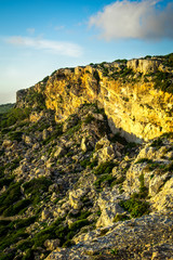 Malta coast and cliffs