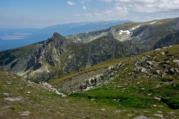 Fototapeta na wymiar Amazing Panoramic Landscape near The Seven Rila Lakes, Bulgaria