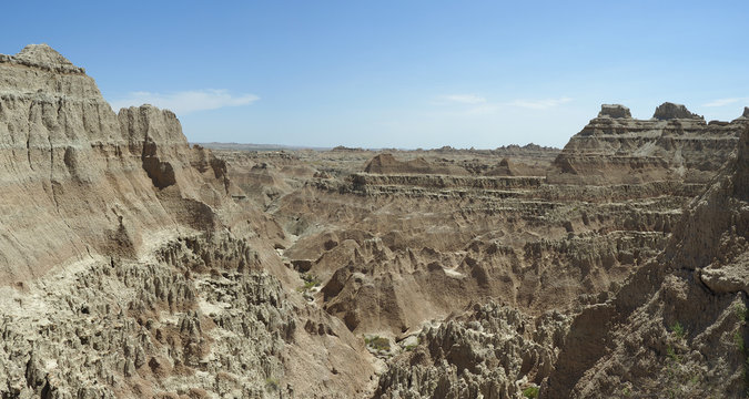 Panoramic View from the Windows in the Badlands, South Dakota