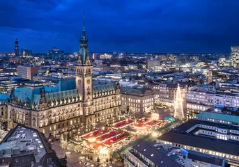 Weihnachtsstadtpanorama von Hamburg © Thorben