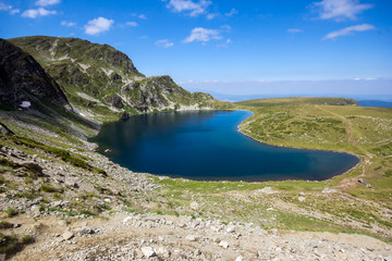 Fototapeta premium Amazing Landscape of The Kidney lake, The Seven Rila Lakes, Bulgaria