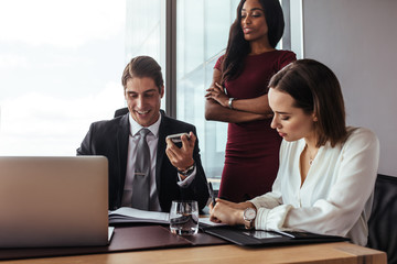 Business people working together in office