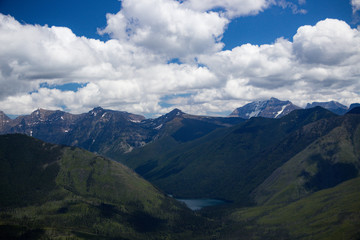 Obraz premium Aerial View of Glacier National Park