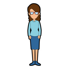beautiful businesswoman avatar character vector illustration design