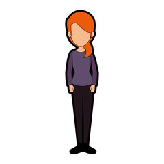 beautiful businesswoman avatar character vector illustration design