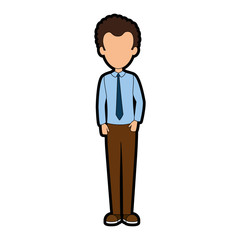 elegant businessman avatar character vector illustration design