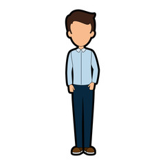 elegant businessman avatar character vector illustration design