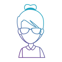 beautiful businesswoman avatar character vector illustration design