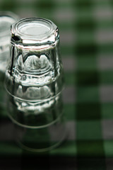 Do not drink!, Boozer's table with checkered cloth and cup