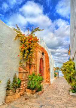 Traditional houses in Medina of Hammamet, Tunisia