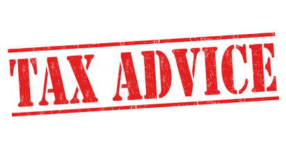 Tax advice grunge rubber stamp
