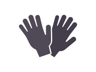 Fototapeta na wymiar Protection gardening gloves flat icon. Hand safety gloves sign. Vector illustration
