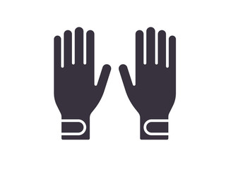 Protection gloves flat icon. Hand safety gloves sign. Vector illustration