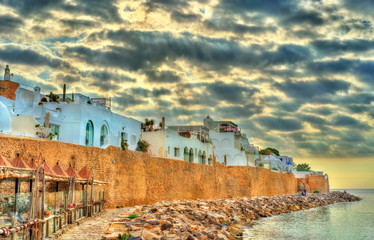 Medina of Hammamet on the Mediterranean coast in Tunisia