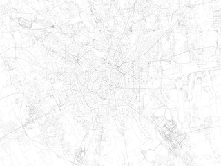 Strade di Milano, mappa della città, Italia, strade